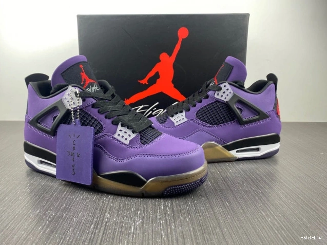 Reps TBkick and Family) Retro 4 (Friends Jordan 766296 LN4 Scott Travis Purple 0812